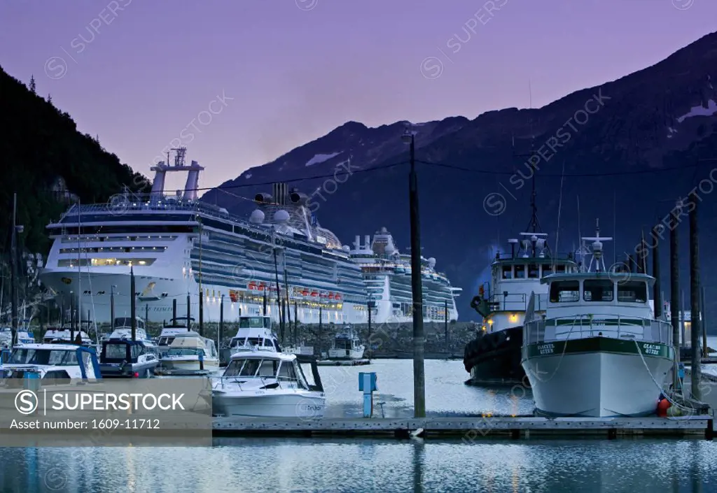 Island Princess Cruiseship, Skagway, Alaska, USA