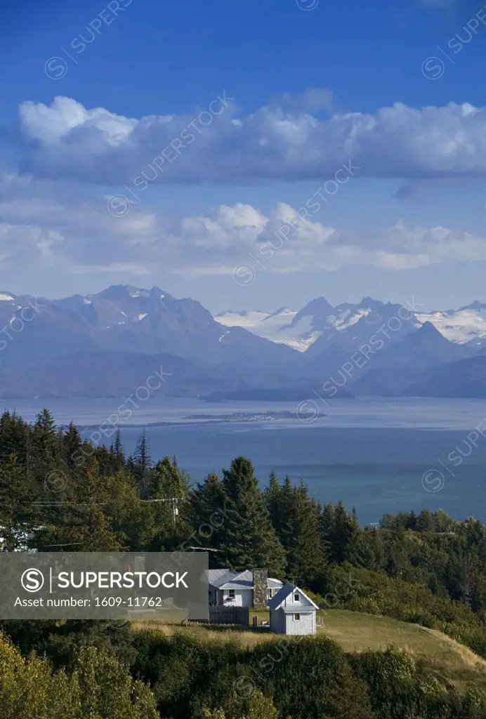 Kenai Moountains & Kachemak Bay, Kenai Peninsula, Alaska, USA