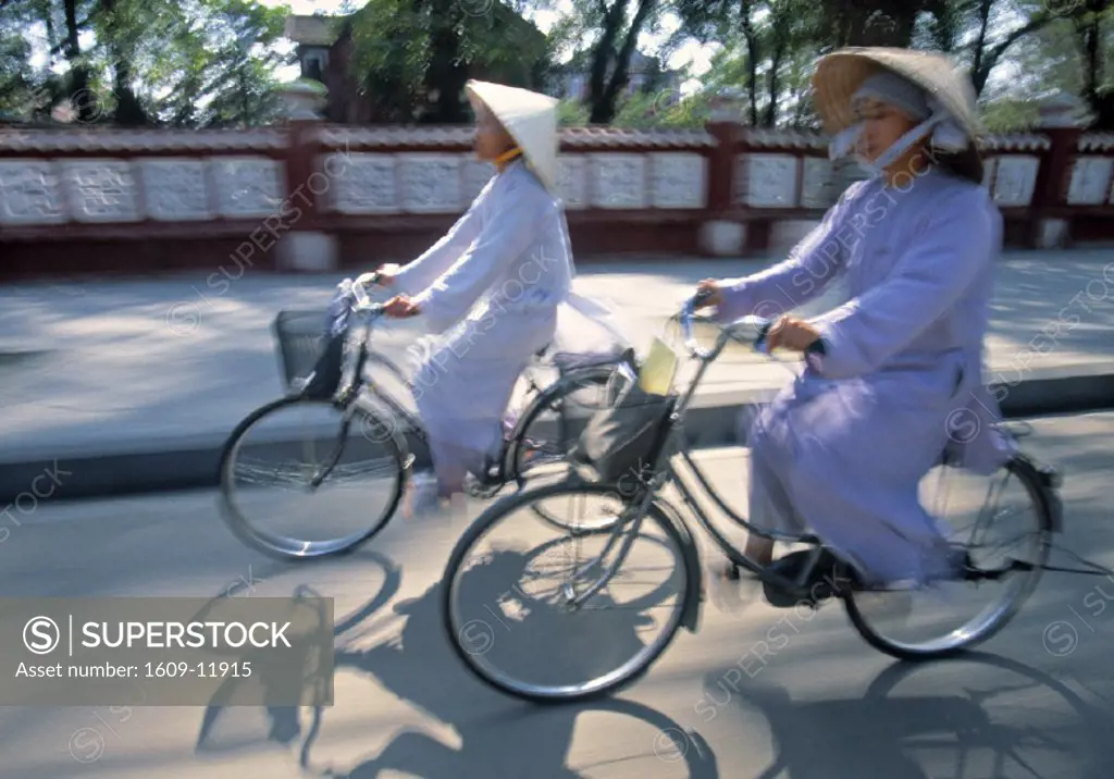 Cyclists, Hue, Vietnam