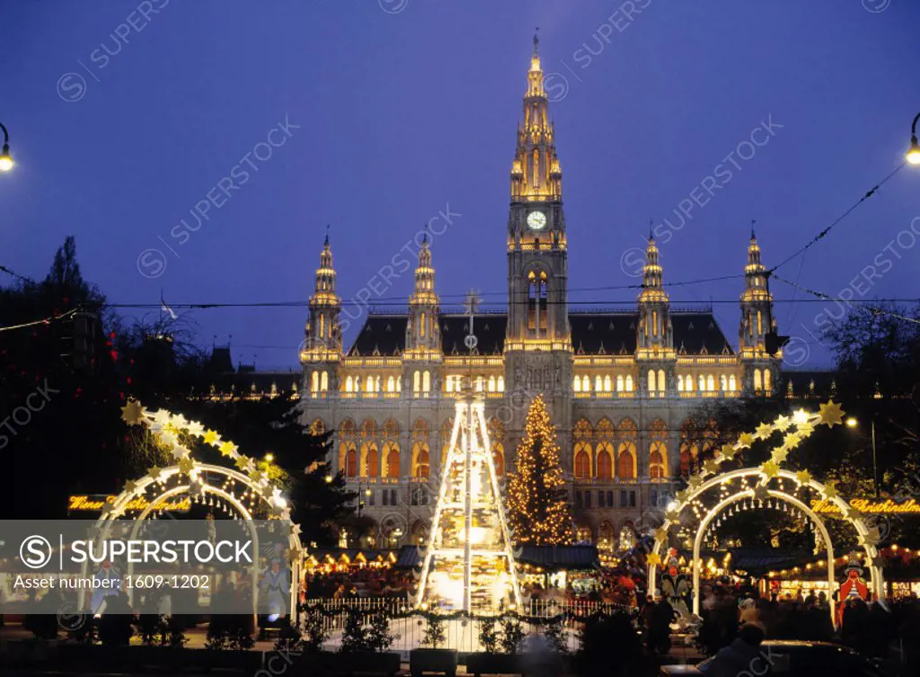 Rathaus at Christmas, Vienna, Austria