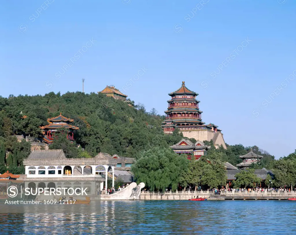 Summer Palace / Marble Boat on Kunming Lake / Qing Dynasty, Beijing, China