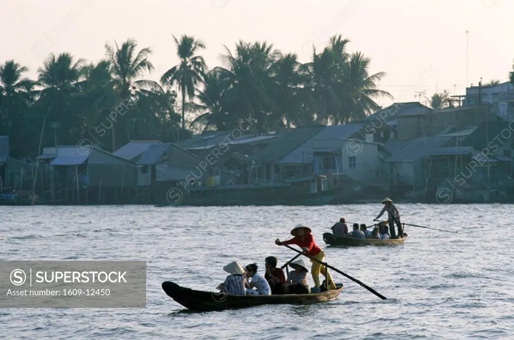Boats on Mekong River, Cantho, Mekong Delta, Vietnam
