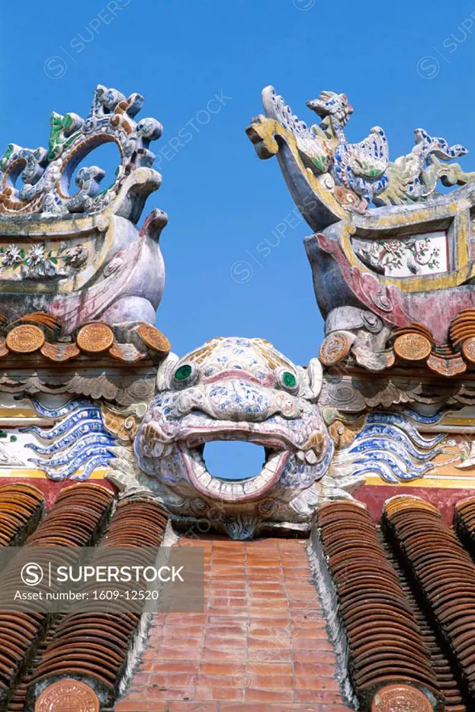 The Citadel / Imperial Palace / Traditional Architecture / Roof Detail, Hue, Vietnam