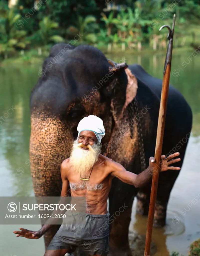 Pinnawala Elephant Orphanage / Elephant Trainer, Kandy, Sri Lanka