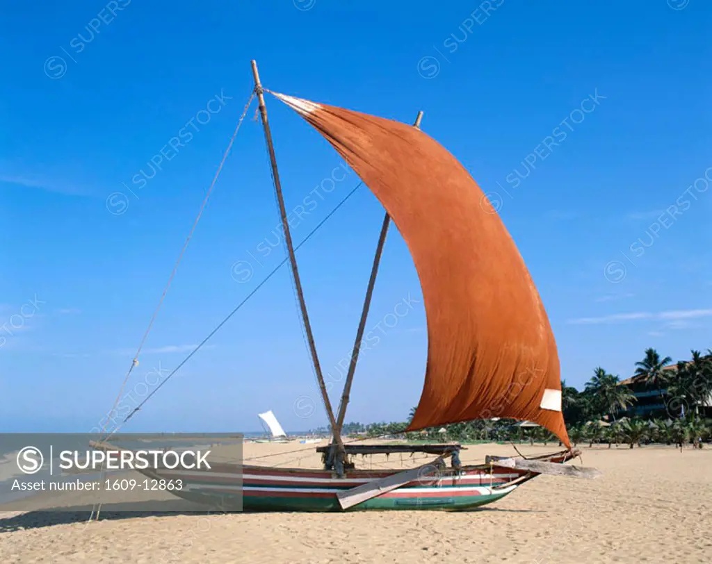 Negombo Beach / Traditional Outrigger Fishing Boats, Negombo, Sri Lanka