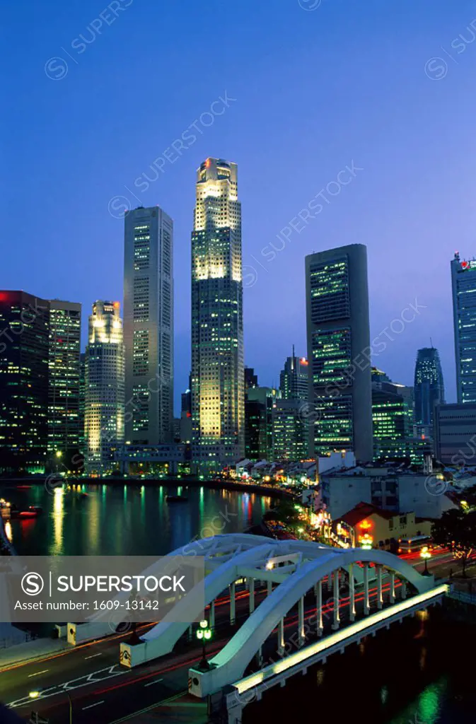 City Skyline / Financial District / Clarke Quay & Singapore River / Night View, Singapore