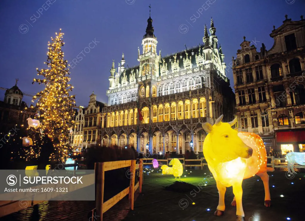 Grand Place at Christmas, Brussels, Belgium