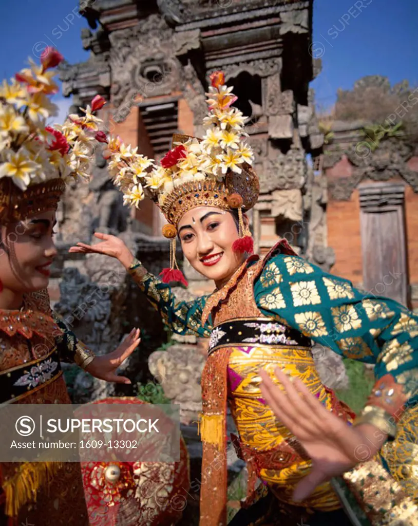 Legong Dancers / Women Dressed in Traditional Dancing Costume, Bali, Indonesia