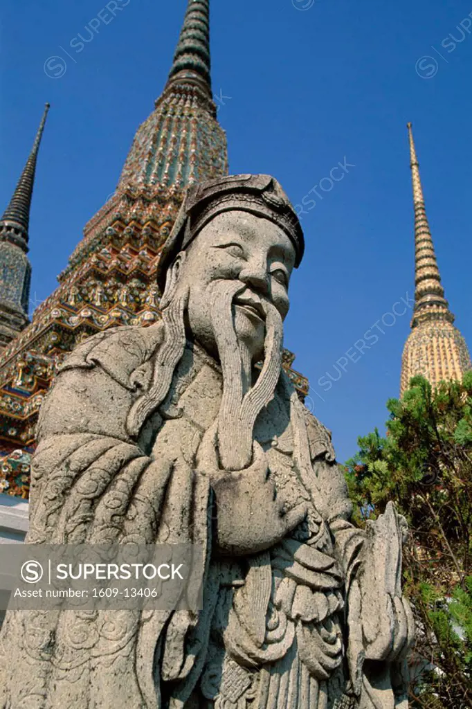 Grand Palace (Wat Phra Kaeo) / Statue of Chinese Guard, Bangkok, Thailand