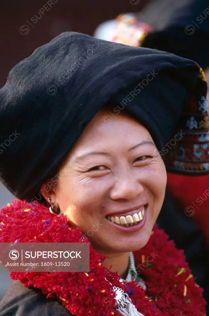 Hill Tribe People / Mien Tribe / Elderly Woman, Chiang Mai, Golden Triangle, Thailand