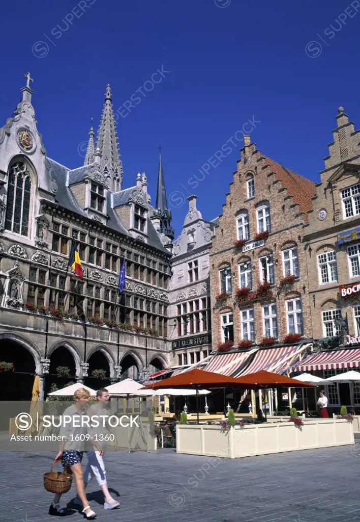 Main square in Ypres, Belgium
