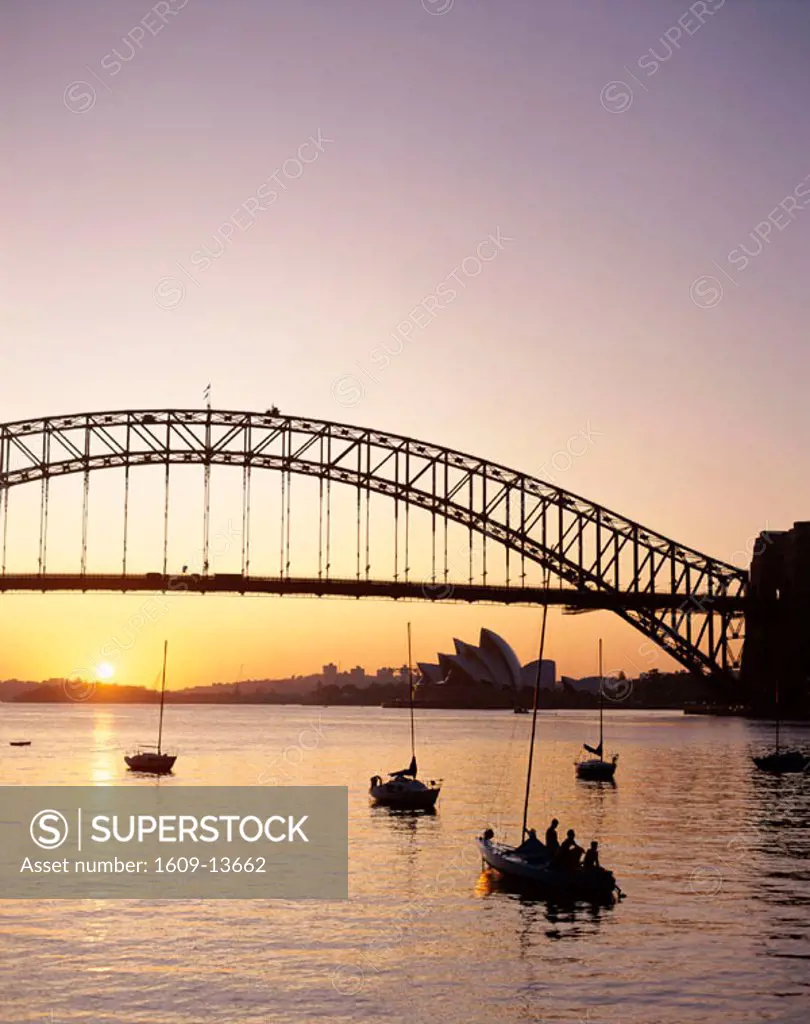 Sydney Opera House & Sydney Harbour Bridge, Sydney, New South Wales, Australia
