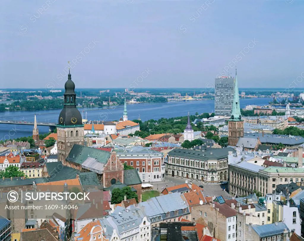 View from St.Peter´s Church / City Skyline, Riga, Latvia