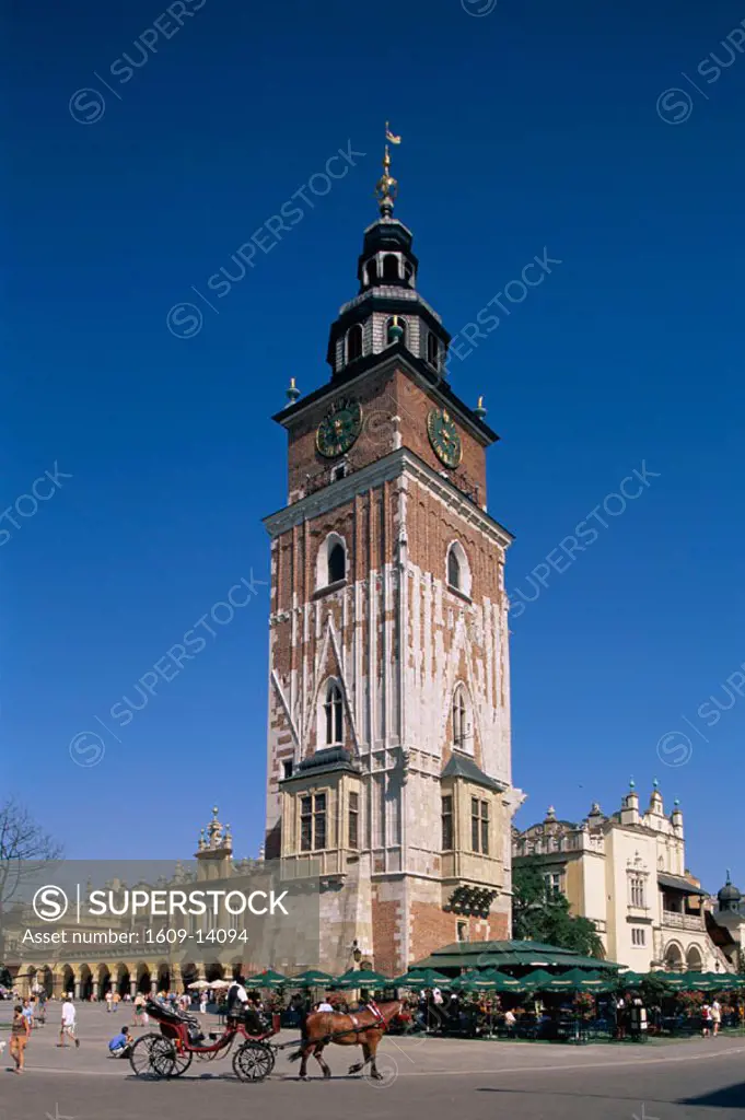 Main Market Square / Clock Tower, Cracow (Krakow), Poland