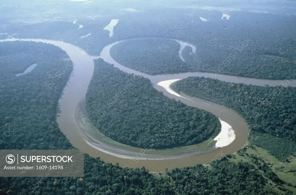 Amazon River / Amazon Jungle / Aerial View, Brazil