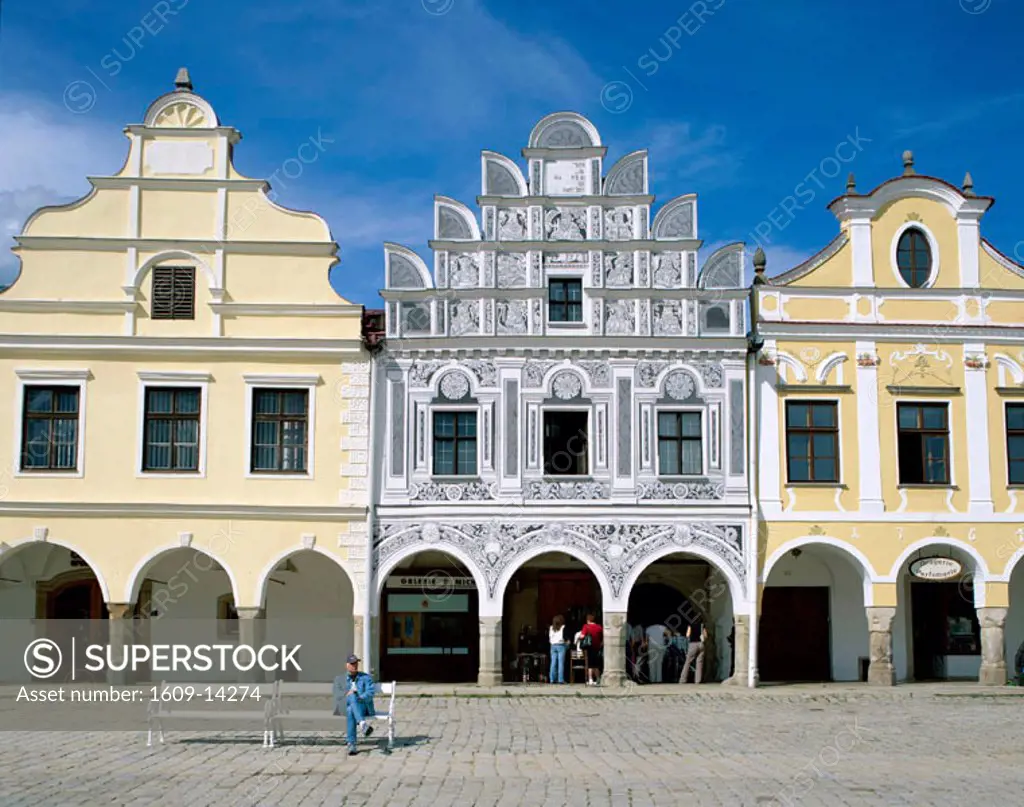 Zacharia Hradec Square / Bohemian Architecture, Telc, South Moravia, Czech Republic