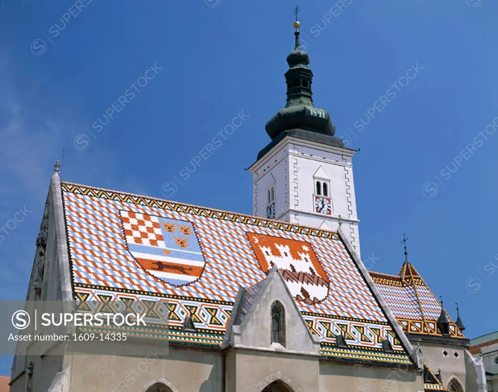 St.Mark´s Church / Rooftop Tile Patterns of The Coat of Arms, Zagreb, Croatia