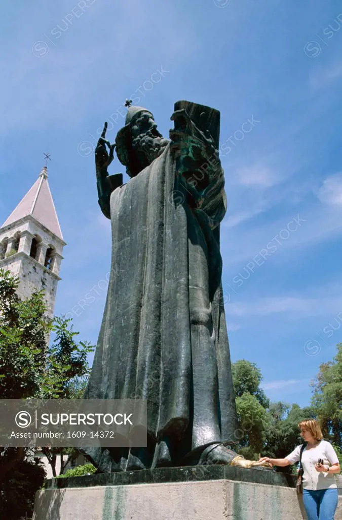 Statue of Gregorius of Nin, Split, Dalmatian Coast, Croatia
