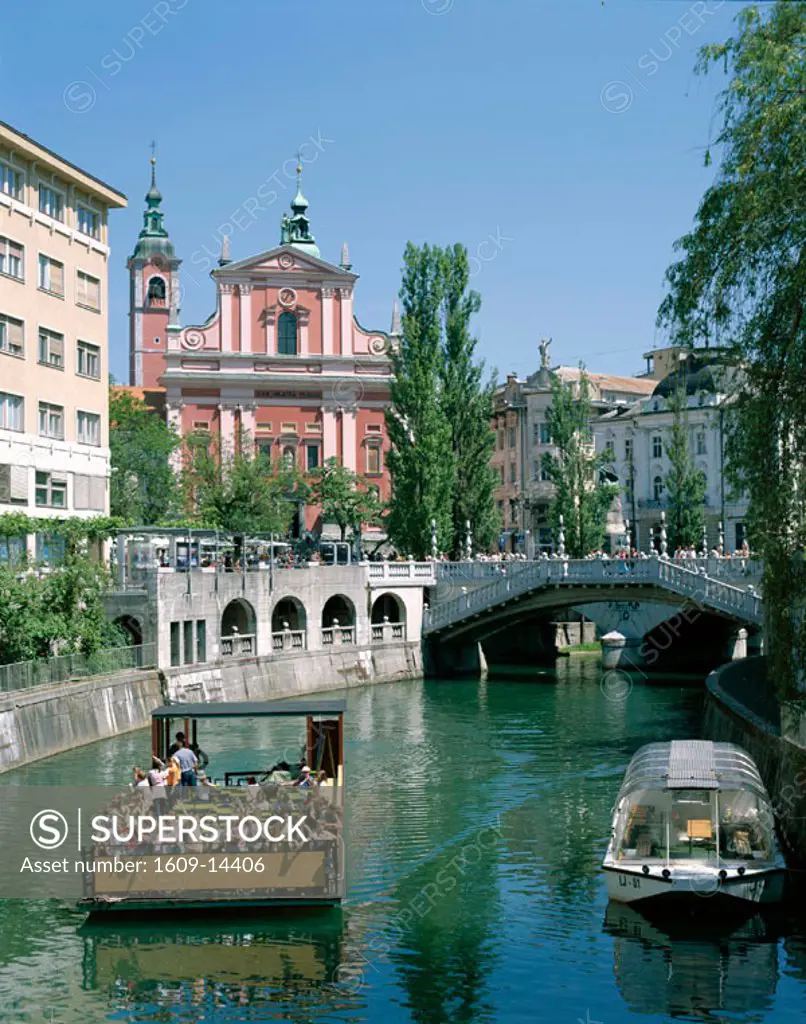 Ljubljanica River & City Centre, Ljubljana, Slovenia