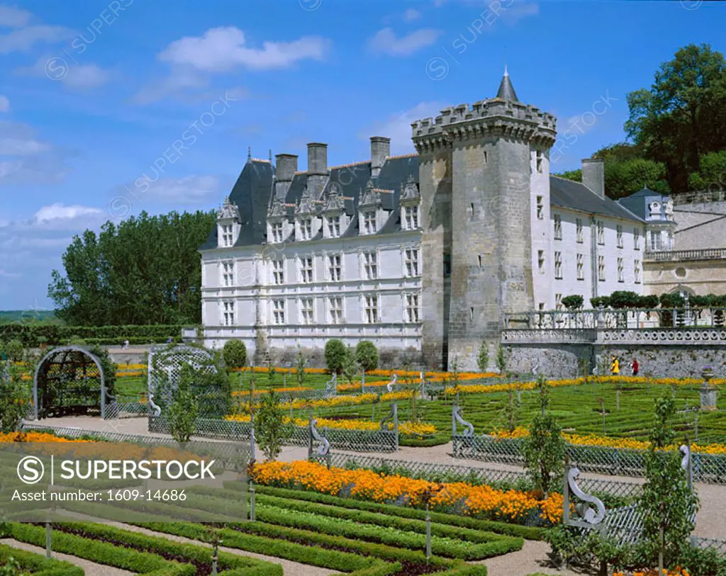Villandry Castle (Chateau de Villandry)  & Renaissance Garden, Villandry, Loire Valley, France