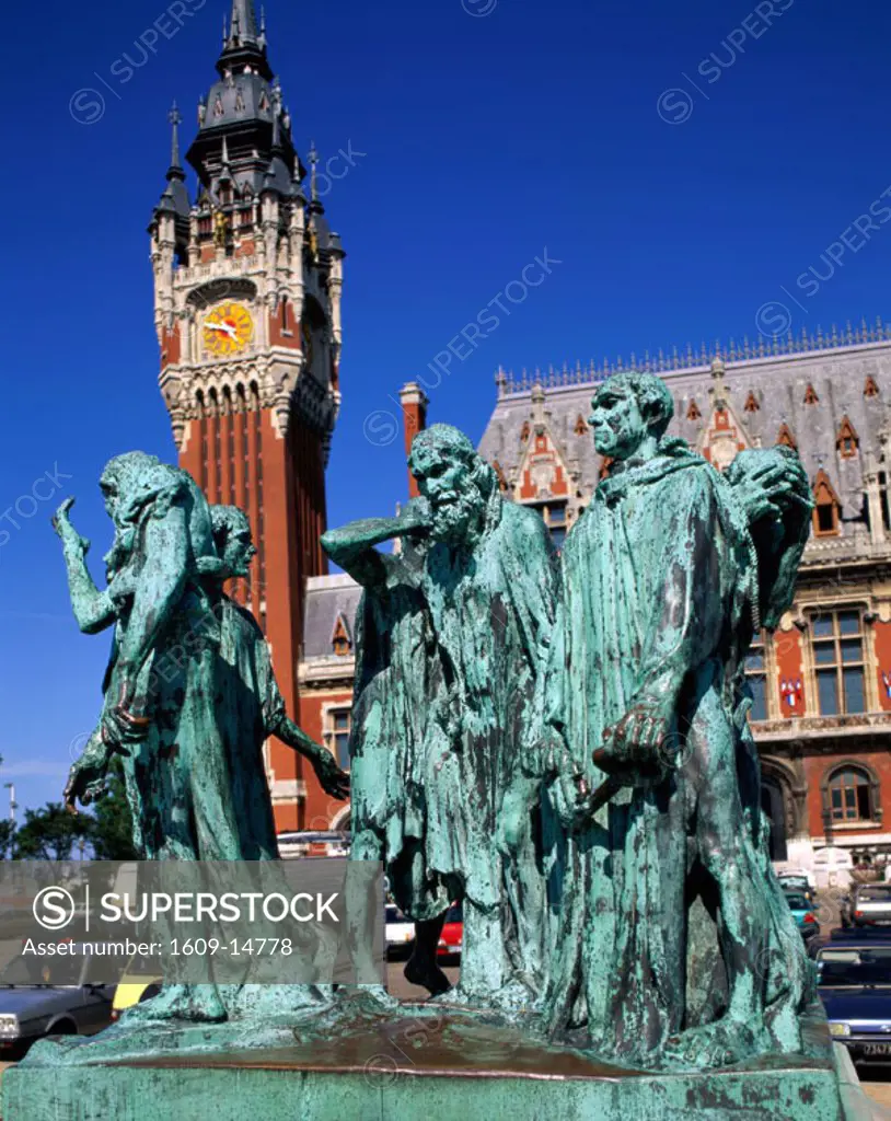 Burghers of Calais Statue & Town Hall / City Hall / Sculpture by Rodin, Calais, Nord, France