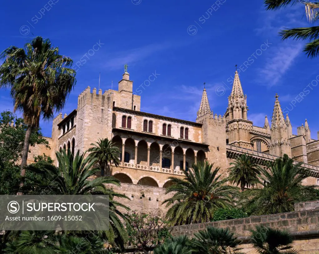 Almudaina Palace (Palau de l´Almudaina), Palma de Mallorca, Balearic Islands / Mallorca, Spain