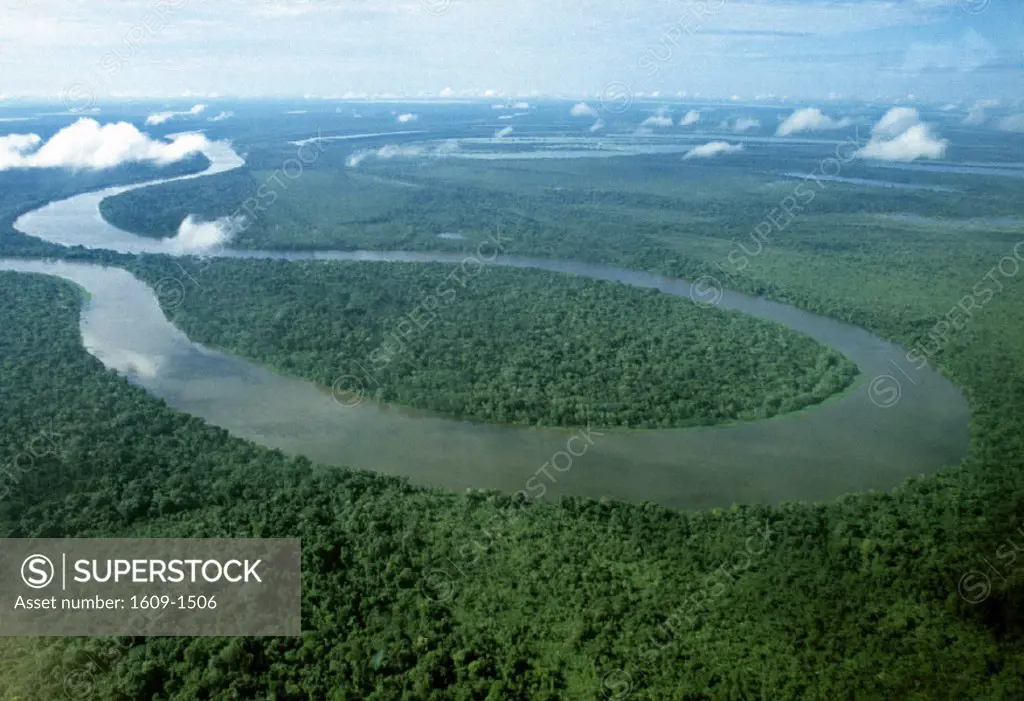 Oxbow bend on the Amazon river, North West Brazil