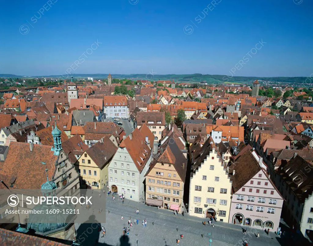 View from The Town Hall, Rothenburg ob der Tauber, Baveria / Romantic Road (Romantische Str, Germany