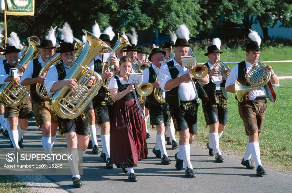 Baverian Festival / Marching Brass Band, Rosenheim, Baveria, Germany