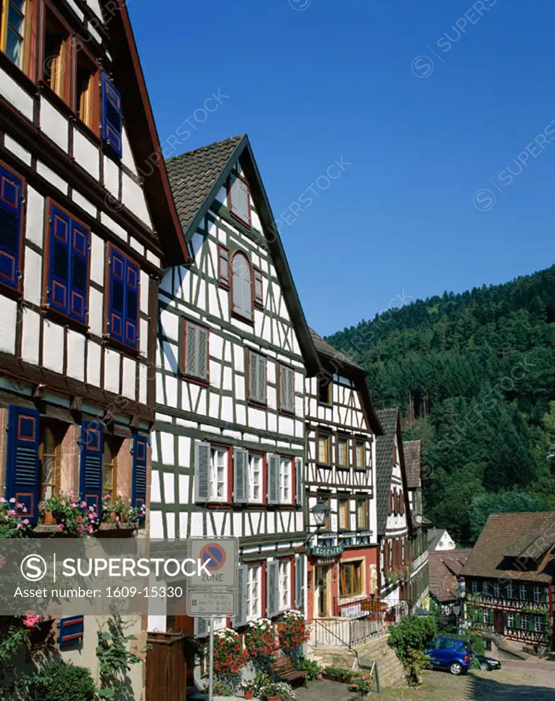 Black Forest (Schwarzwald) / Timbered Houses, Schiltach, Baden-Wurttemberg, Germany