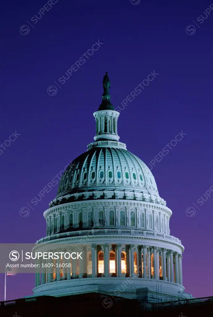 Capitol Hill / US Capitol Building / Night View, Washington, DC, Capital Region, USA