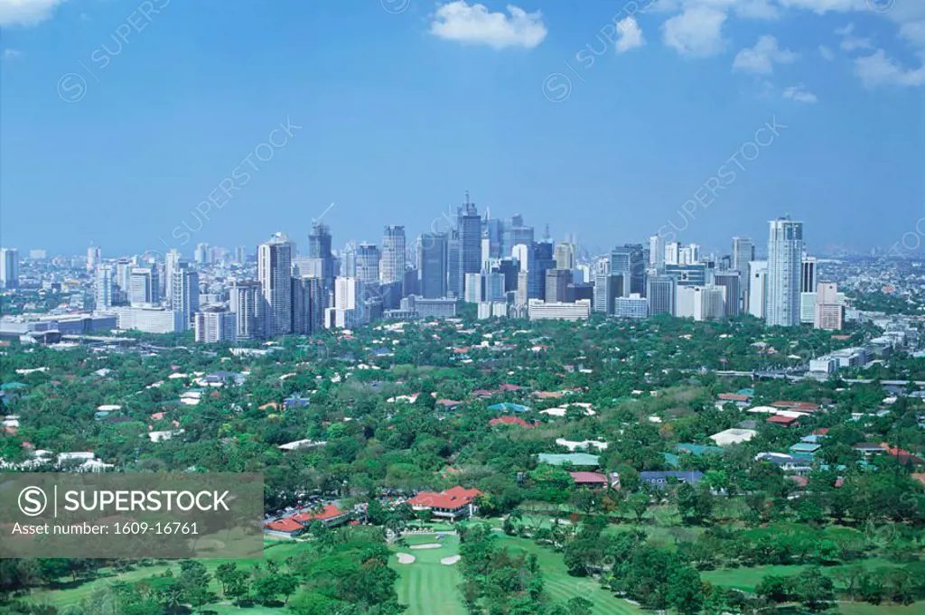 Philippines, Manila, Makati Business Area Skyline
