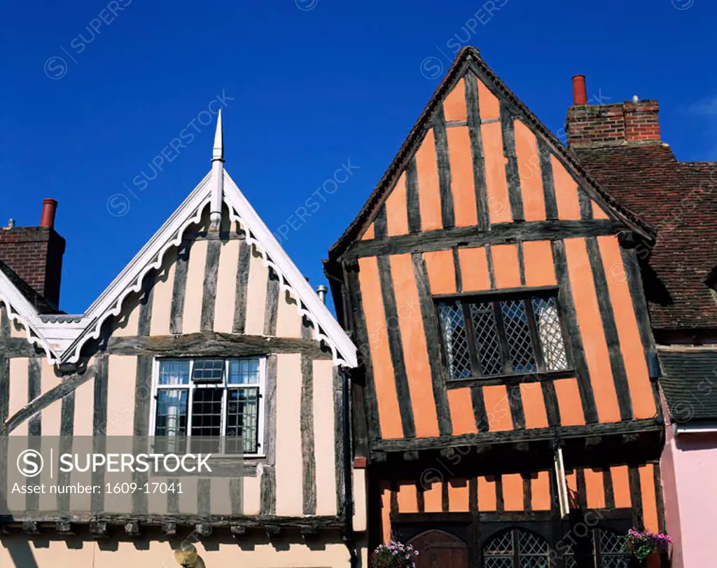 England, Constable Country, Suffolk, Lavenham, Timbered Houses