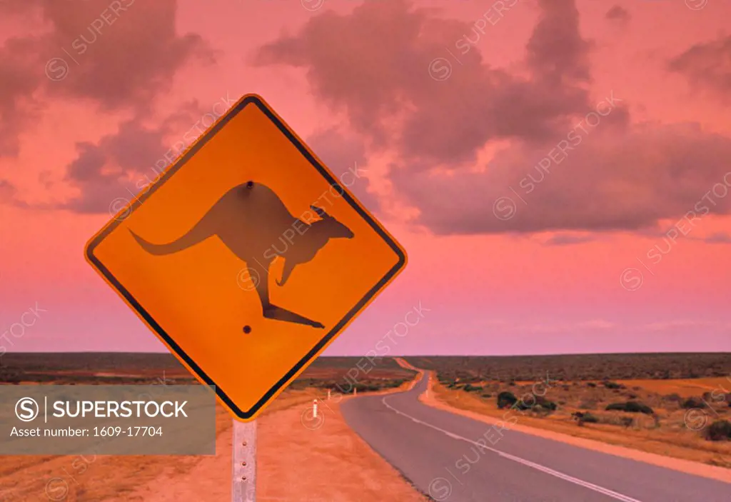 Road Sign, Shark Bay national park, Western Australia, Australia