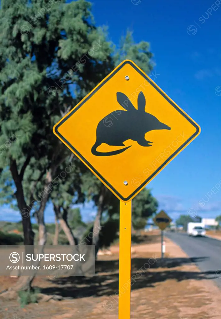 Road Sign, Denham, Western Australia, Australia