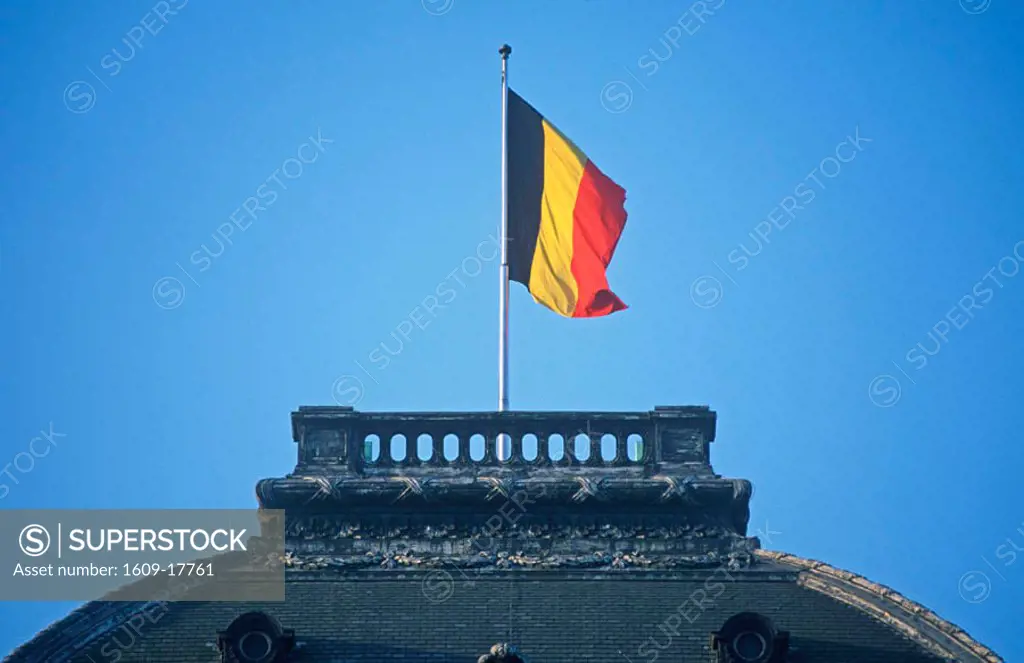 Flag, Palais Royale, Brussels, Belgium