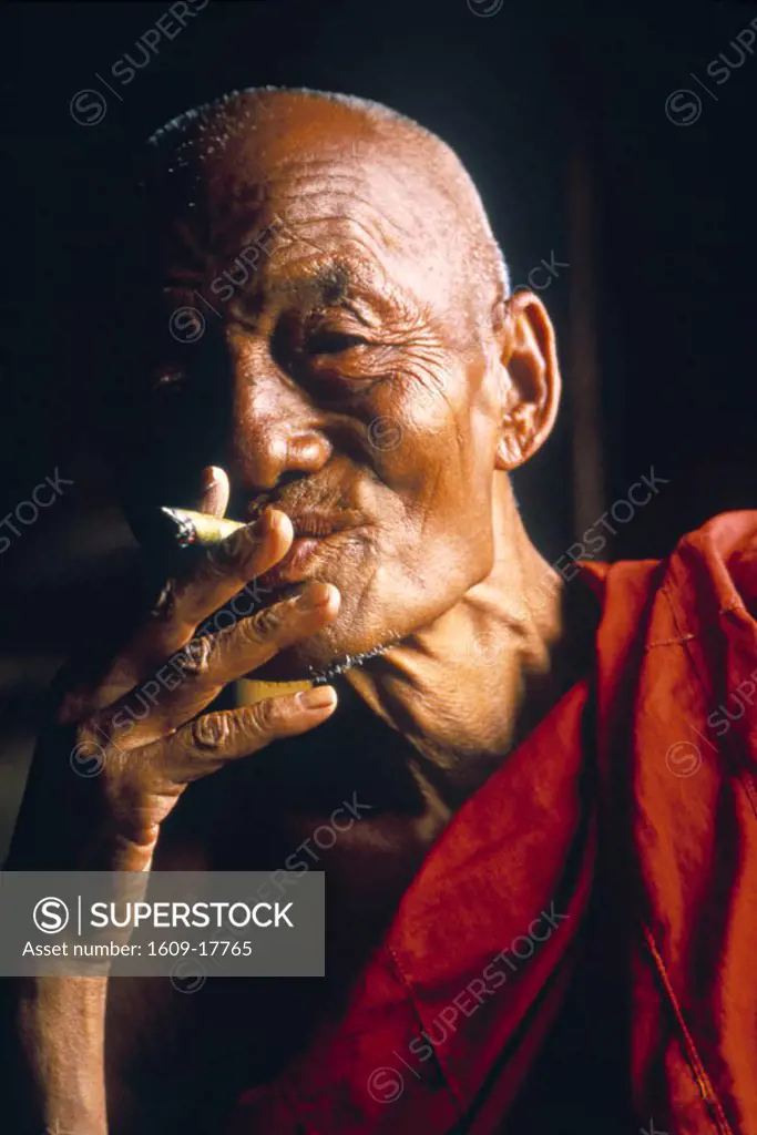 Portrait of a monk, Burma