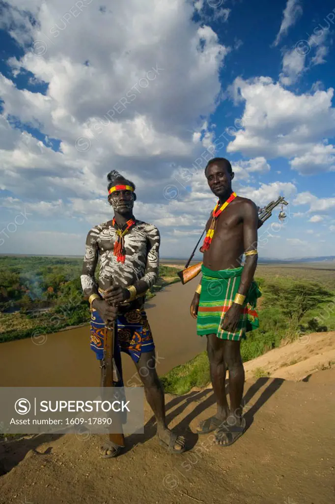 Karo Tribesman, Omo river, Lower Omo Valley, Ethiopia