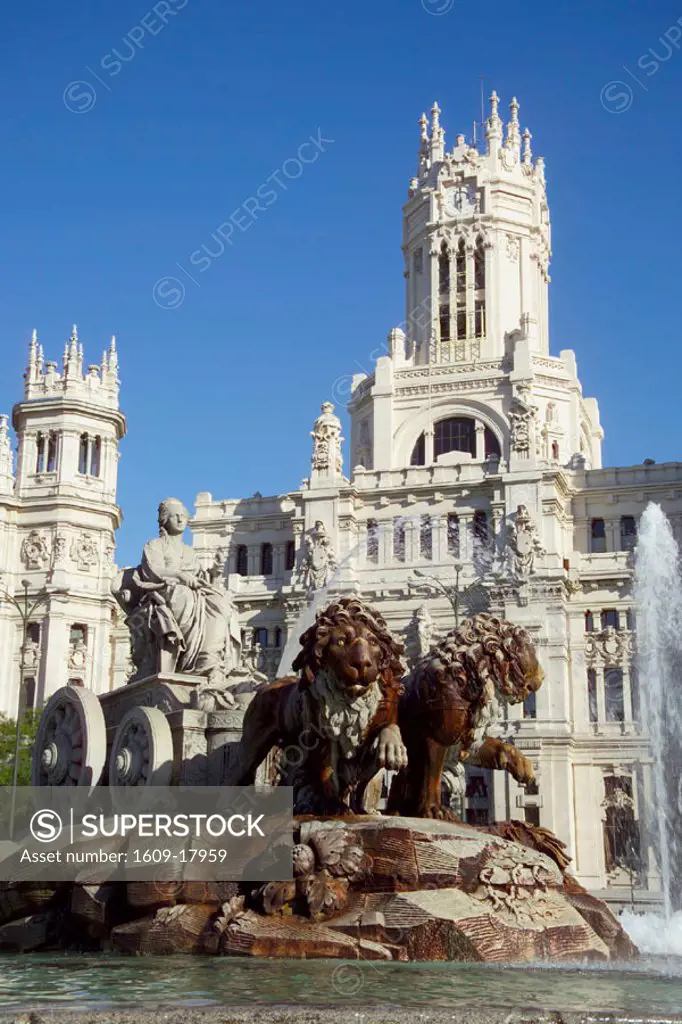 La Cibeles Fountain, Plaza de Cibeles , Madrid, Spain