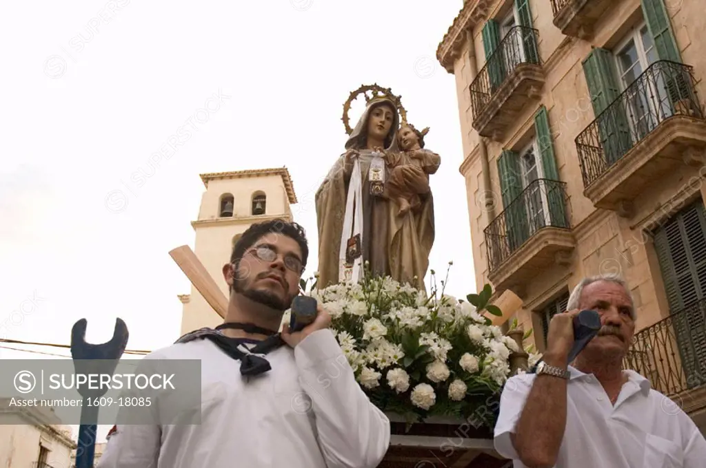Virgen del Carmen procession, Ibiza Town, Ibiza, Spain