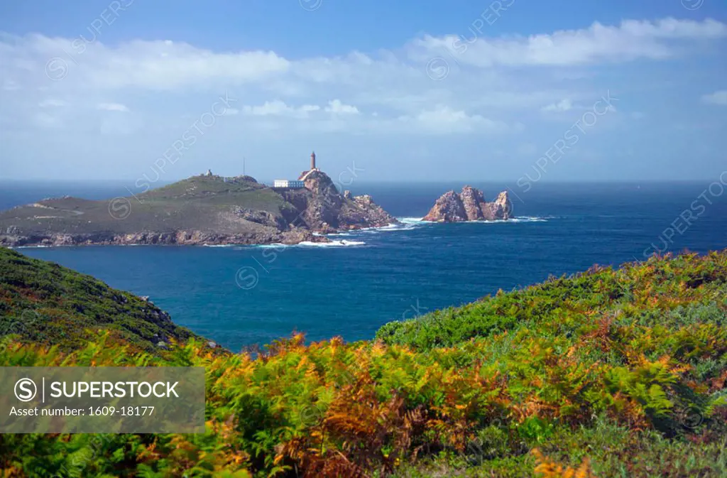 Cape Vilan Lighthouse, Costa Morte, La Coruna Province, Galicia, Spain