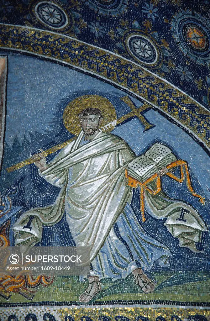 Mosaics, mausoleum of Galla Placidia (440), Ravenna, Italy