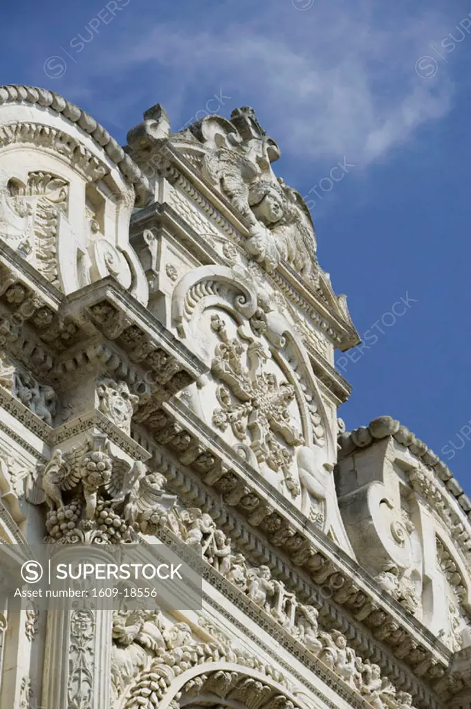 Baroque Details of Santa Croce Church, Lecce, Puglia, Italy