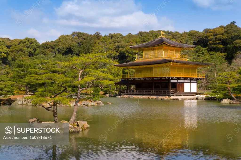 Golden Pavillion, Rokuon-Ji Temple (1397), Kinkaku-Ji, Kyoto, Japan
