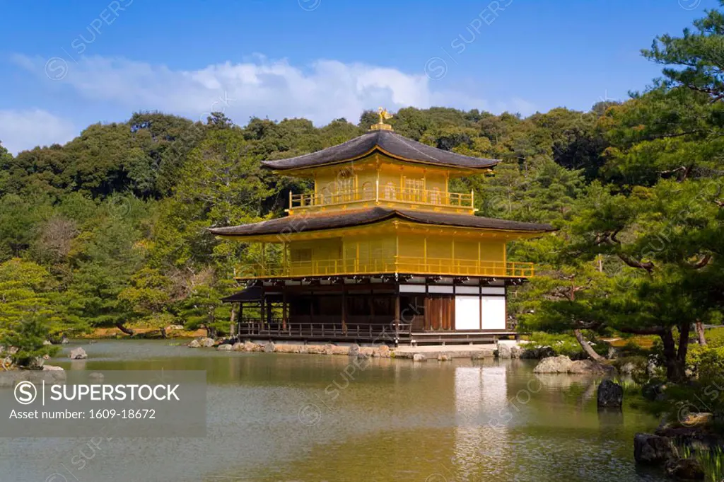 Golden Pavillion, Rokuon-Ji Temple (1397), Kinkaku-Ji, Kyoto, Japan