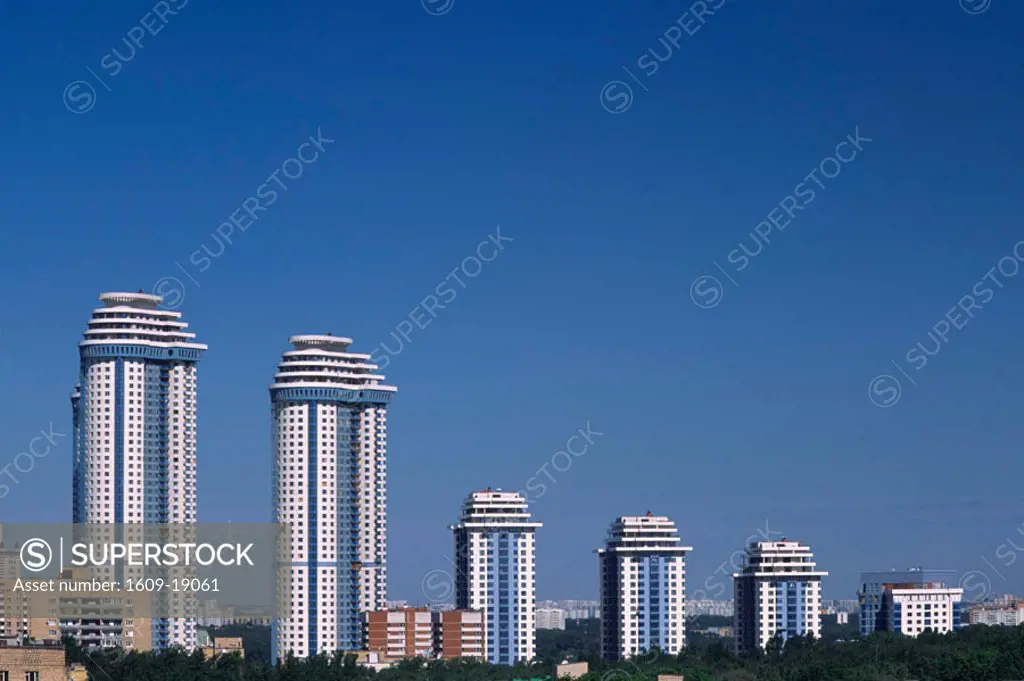 Modern expensive apartment buildings, Moscow, Russia