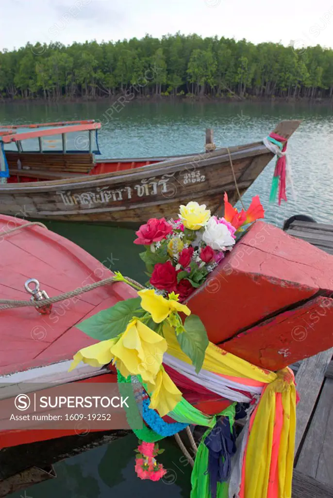 Traditional Longtail boats, Bangrong, Phuket, Thailand