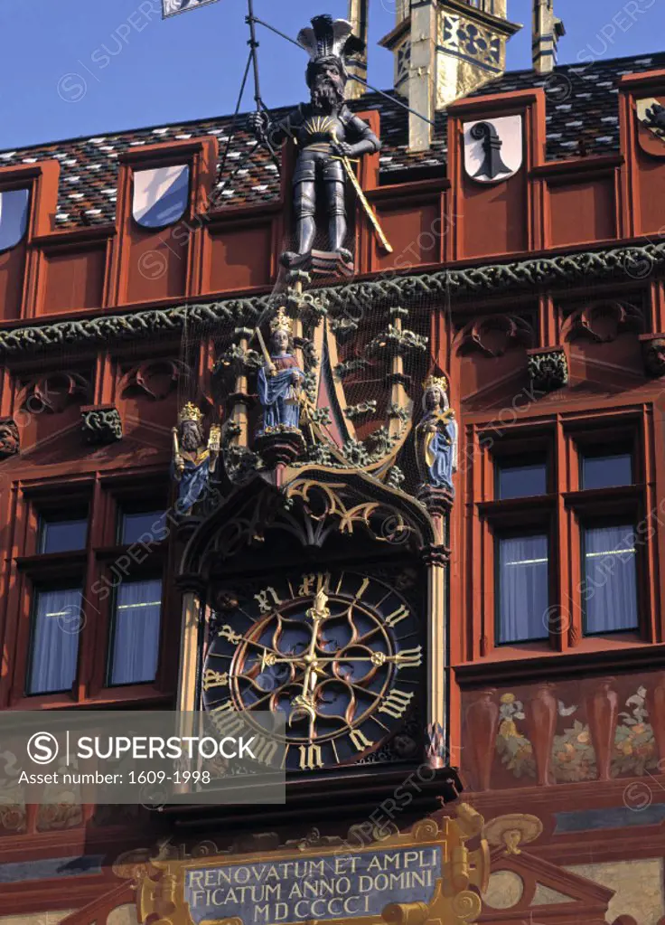 Town Hall Clock, Basle, Switzerland