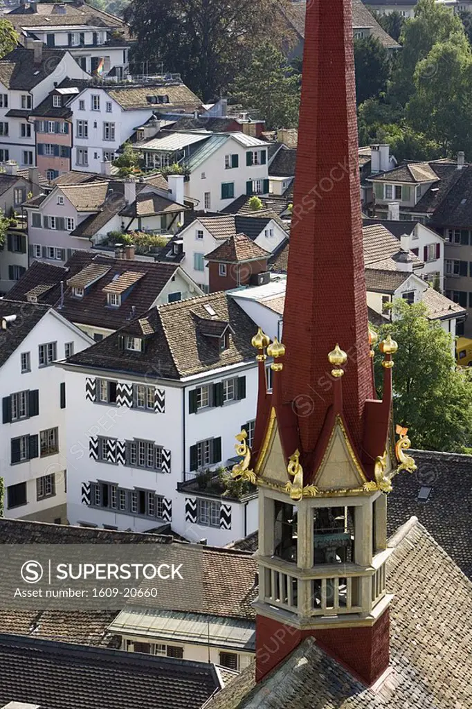 Grossmunster Cathedral Tower, Zurich, Switzerland