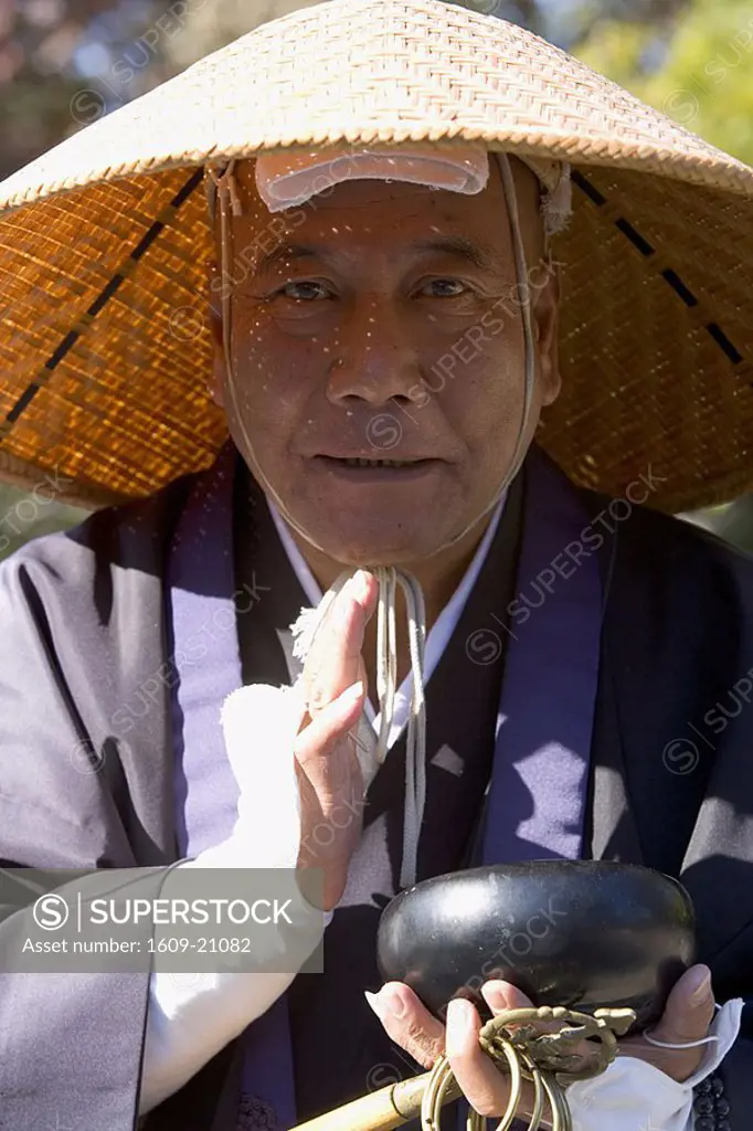 Shinto monk with a Begging bowl, Japan
